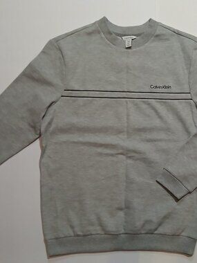 Calvin Klein Men's Crew Neck Sweater Size Small, Grey
